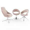 modern table and chair combination linea fabbrica chair 3d model