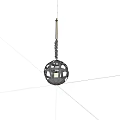 Black Hanging Mirror Ball Decoration With Chain And Reflective Fragments