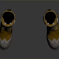 Yellow Daily Life Boots With Straps And Buckles Practical Vintage Style Footwear