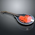 Vintage Mandolin String Instrument With Wooden Body Shiny Finish And Smooth Surface Reflection