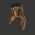 Three Blonde Wavy Curly Hair Wigs One With Black Cap And Red Emblem