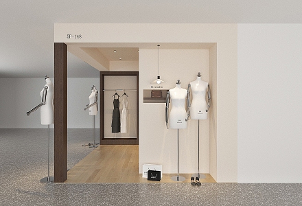 Modern Clothing Store 3d model