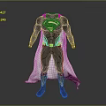 Black Superman Costume With White Cape Chest Emblem And Slim Fit Design