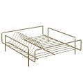 Gold Metal Kitchen Dish Rack for Drying Dishes and Utensils