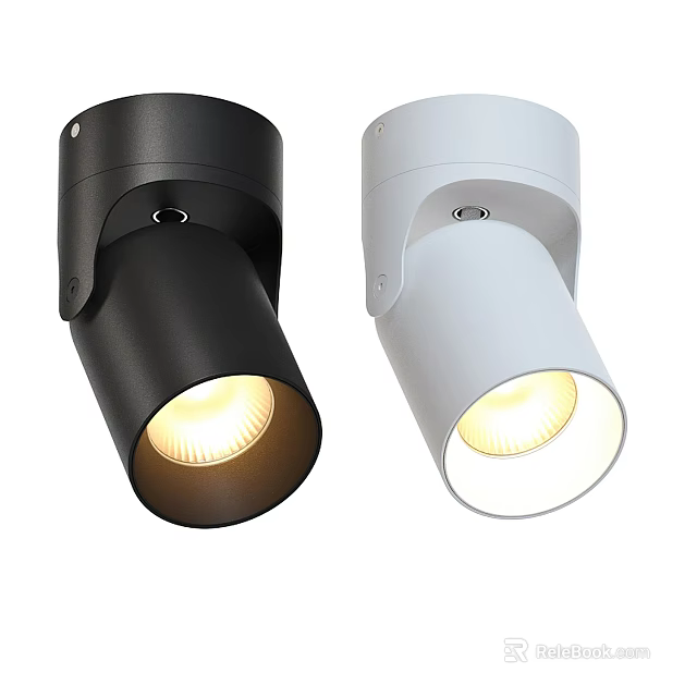 Modern Black And White Downlights With Sleek Design For Interior Lighting 3d model 