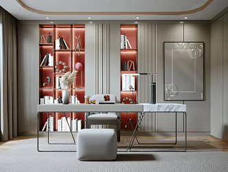 Modern study 3d model