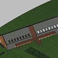 Modern Detached House Exterior Design With Gray Metal Roof Multiple Windows Wooden Accents And Grass