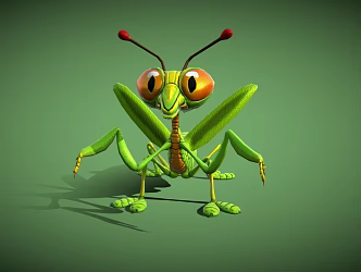 Modern Cartoon Mantis 3d model