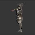 Futuristic Armor Suits In Dark And Light Gray With Detailed Design And Standing Poses
