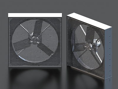 Industrial fan Exhaust fan Ventilating fan 3d model