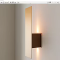 Elegant Modern Brass Wall Sconce With Soft Warm Light For Living Room Interior Design