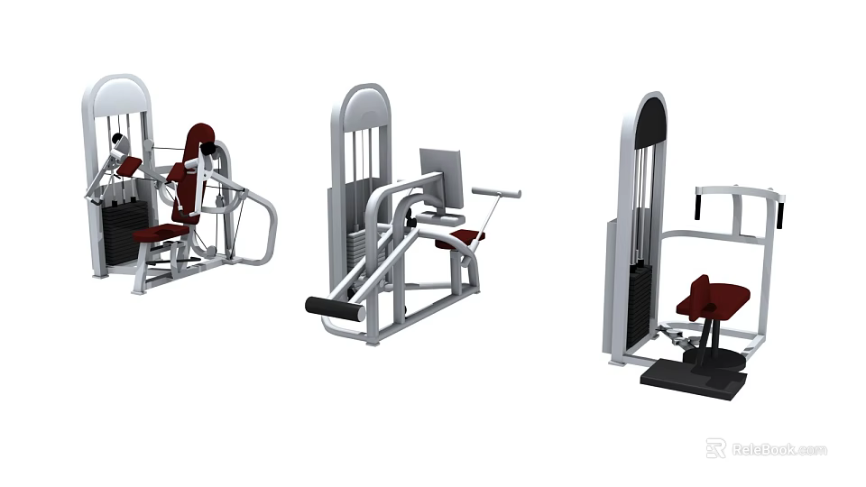 Modern Fitness Equipment For Home Gym With Adjustable Seats And Ergonomic Design 3d model 