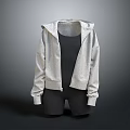 Stylish Gray Zip up Hoodie with Black Tank Top and Shorts Casual Fashion Outfit