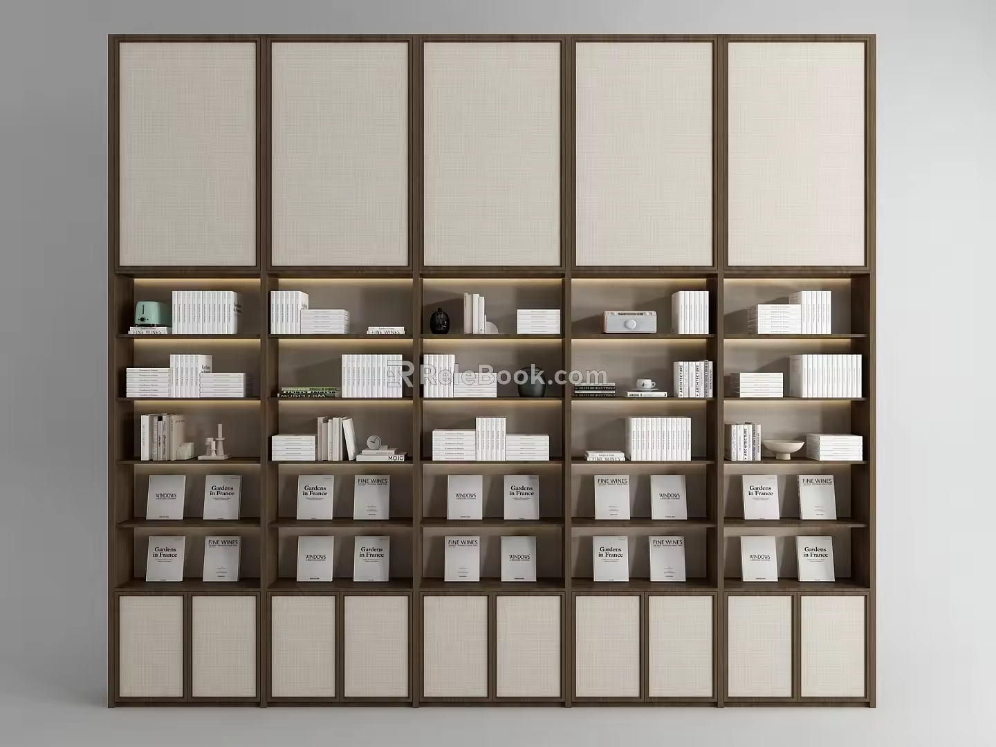Decorative Bookshelf 3d model