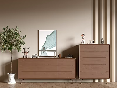 Modern Wood Grain Cabinet Simple Style Cabinet Whole Cabinet Sideboard Balcony Cabinet Storage Cabinet Entrance Cabinet 3d model