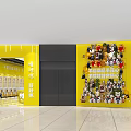 Shopping Mall Store Interior With Yellow White Design Neatly Arranged Shops Central Circular Structure And Skylight Ceiling