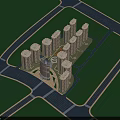 Aerial Planning of Urban Residential High Rise Buildings With Road Network And Green Spaces