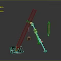 Tactical Weapon Featuring Metal Tube Tripod Stand Base Platform And Ammunition Cylinder