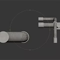 Industrial Metal Tubular Equipment With Connecting Pipes And Curved Components