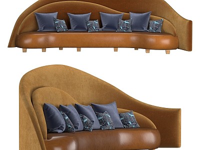 Modern Other Velvet Fox Leather Textile 3d model