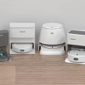 Roborock Kitchen Appliances Multiple Robot Vacuums With Charging Docks On Wooden Floor