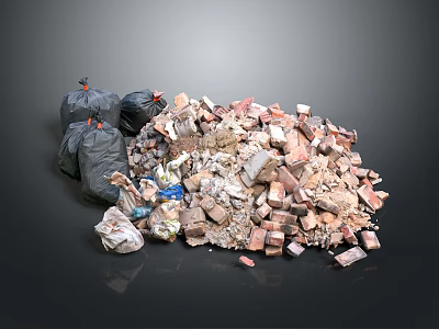 modern waste brick building waste waste pile brick 3d model modern waste brick building waste waste pile brick 3d model