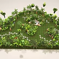 Tropical Rainforest Themed Floral Installation With Archway Green Plants And Hanging Foliage