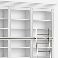 library bookshelf bookcase 3d model