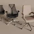 Modern Design Office Chairs with Mesh Back Armrests Metal Base and Wheels