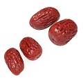 Dried red dates 3d model