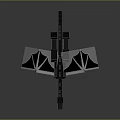 Game Movie Character Mechanical Dragon With Black White Wings And Detailed Structure