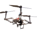 Advanced Drone Quadcopter With Four Propellers And Compact Body Design 3d model