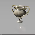 Elegant White Decorative Furniture With Golden Scroll Handles And Intricate Carvings