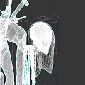 Game Movie Character With Twisted Body Spiked Back Tattered Skin Hooded Head And Distorted Face