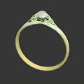 Elegant Gold Ring With Central Diamond And Intricate Decorative Details