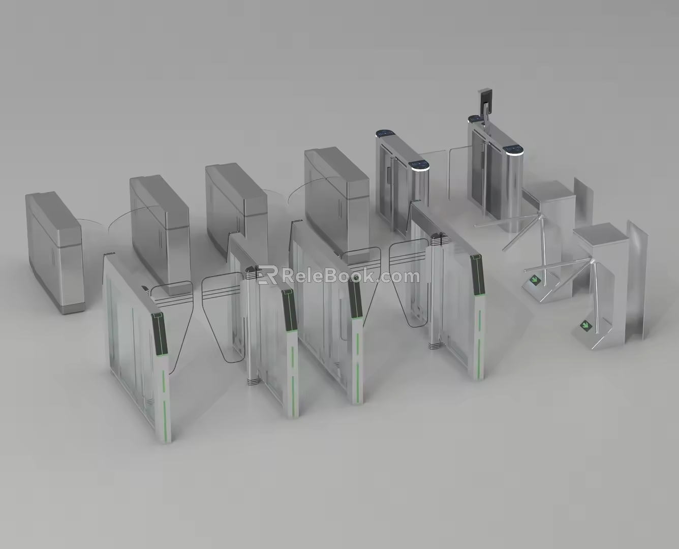 Access gate access control machine automatic door induction door 3d model