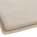 Beige Square Rug With Soft Textured Surface For Indoor Living Room Decoration