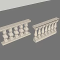 Granite Balustrades With Cylindrical Balusters And Flat Handrail In Modern Design