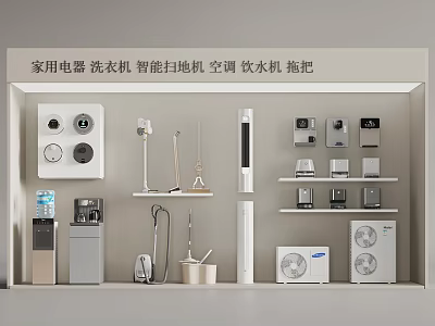 Efficient Cooling Air Conditioners And Fans In Modern Home Appliances Collection 3d model