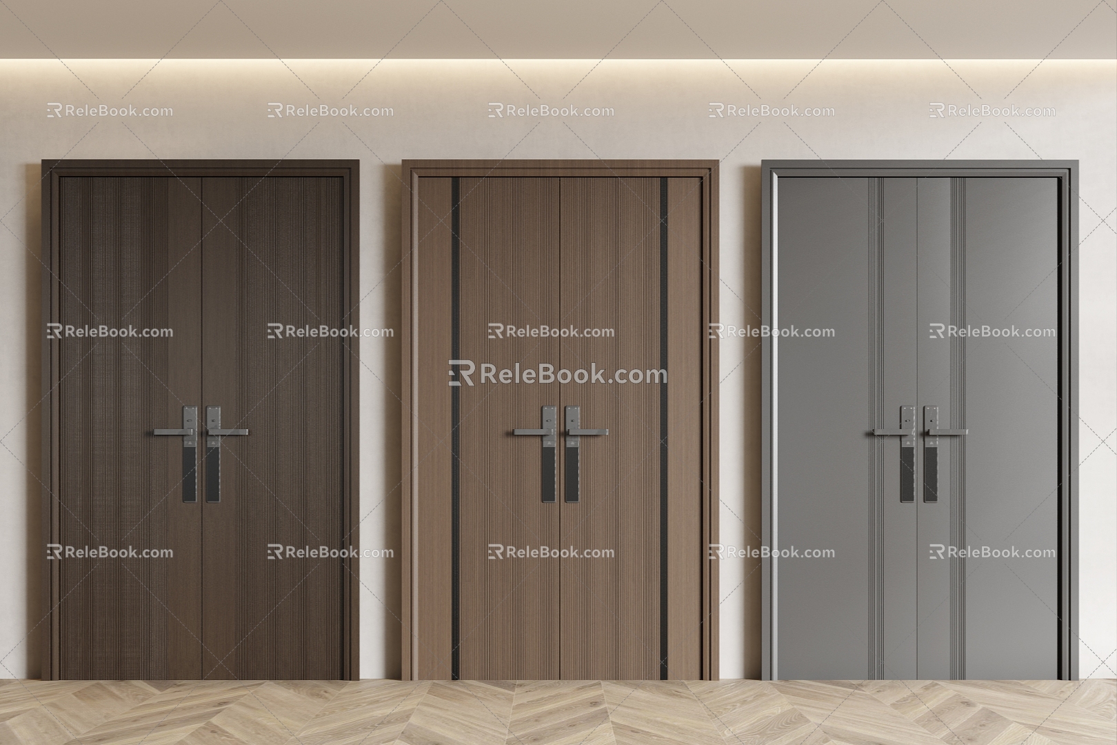 Double Door Double Door Office Door Villa Door Security Door Entry Door 3d model