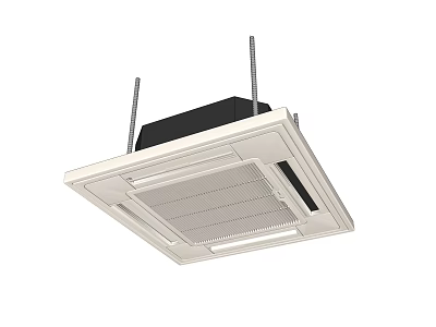 Ceiling Mounted Air Conditioner Fan With White Design For Efficient Home Cooling 3d model