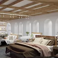 Furniture Store Interior With Modern Sofas Armchairs Coffee Tables And Decor