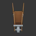 Garden Wooden Wheelbarrow With Metal Wheel And Sturdy Wooden Frame Design