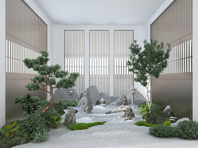 New Chinese Courtyard Landscape 3d model