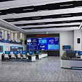 modern command center 3d model