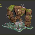Modern Game The Monster of the Colors Stone Man Puppet Watcher 3d model