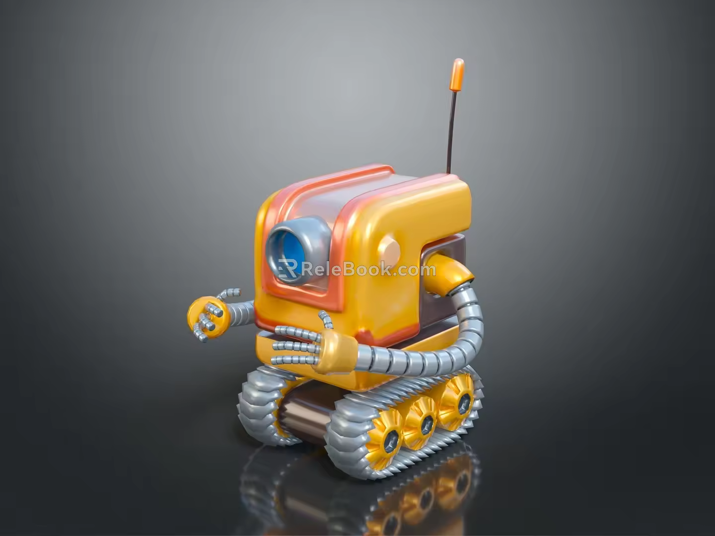 Robot Assistant Small Robot Butler Robot Butler Figure Game Figure 3d model