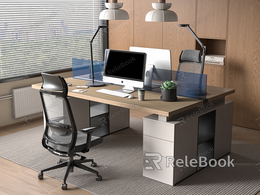 Modern Office Desk and Chair Staff Station Computer Desk and Chair model