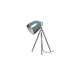 Modern Blue Floor Lamp With Tripod Stand And White Shade For Home Decor