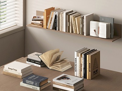 Modern Books 3d model